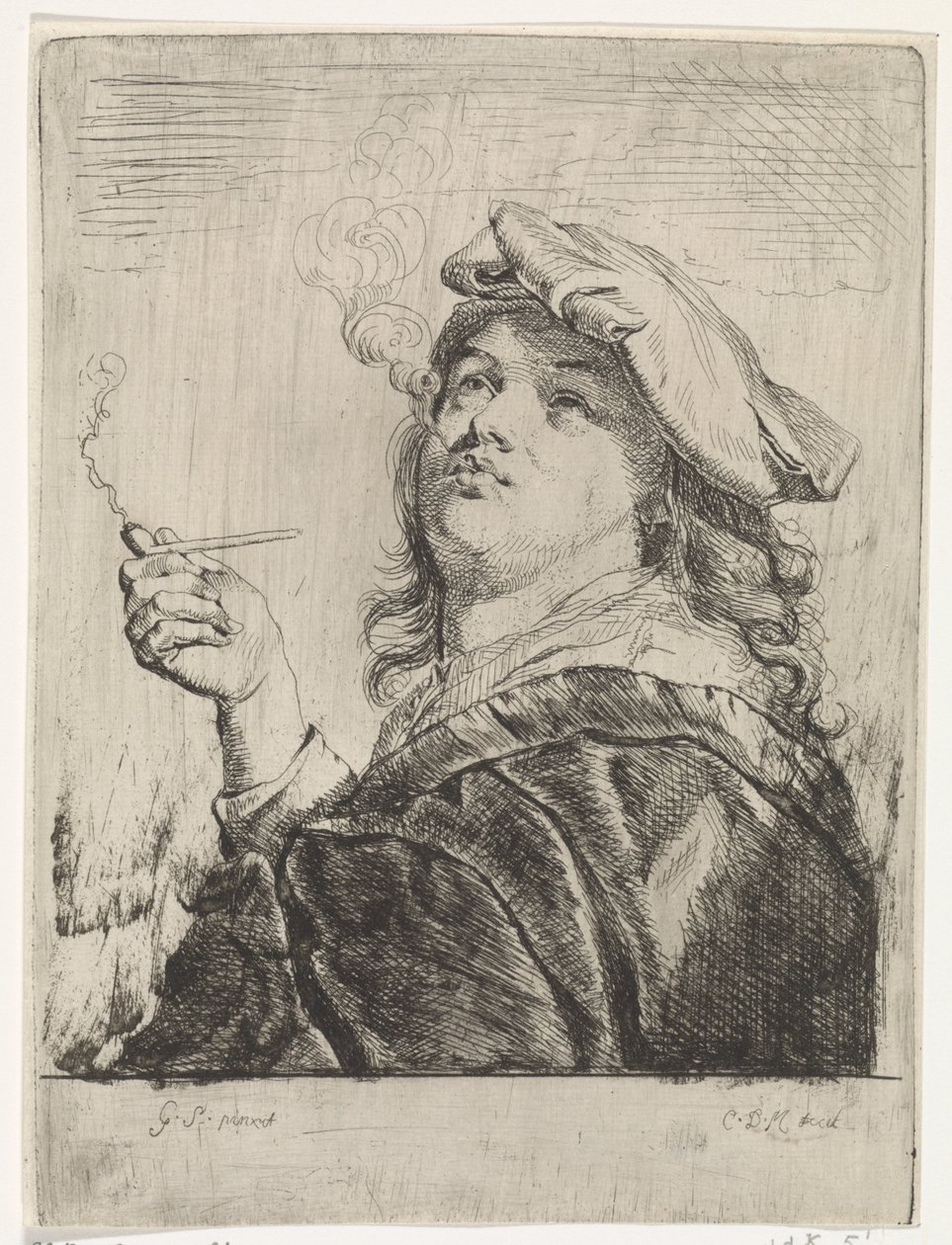 Fumeur avec une pipe à la main - Carel de Moor (II)