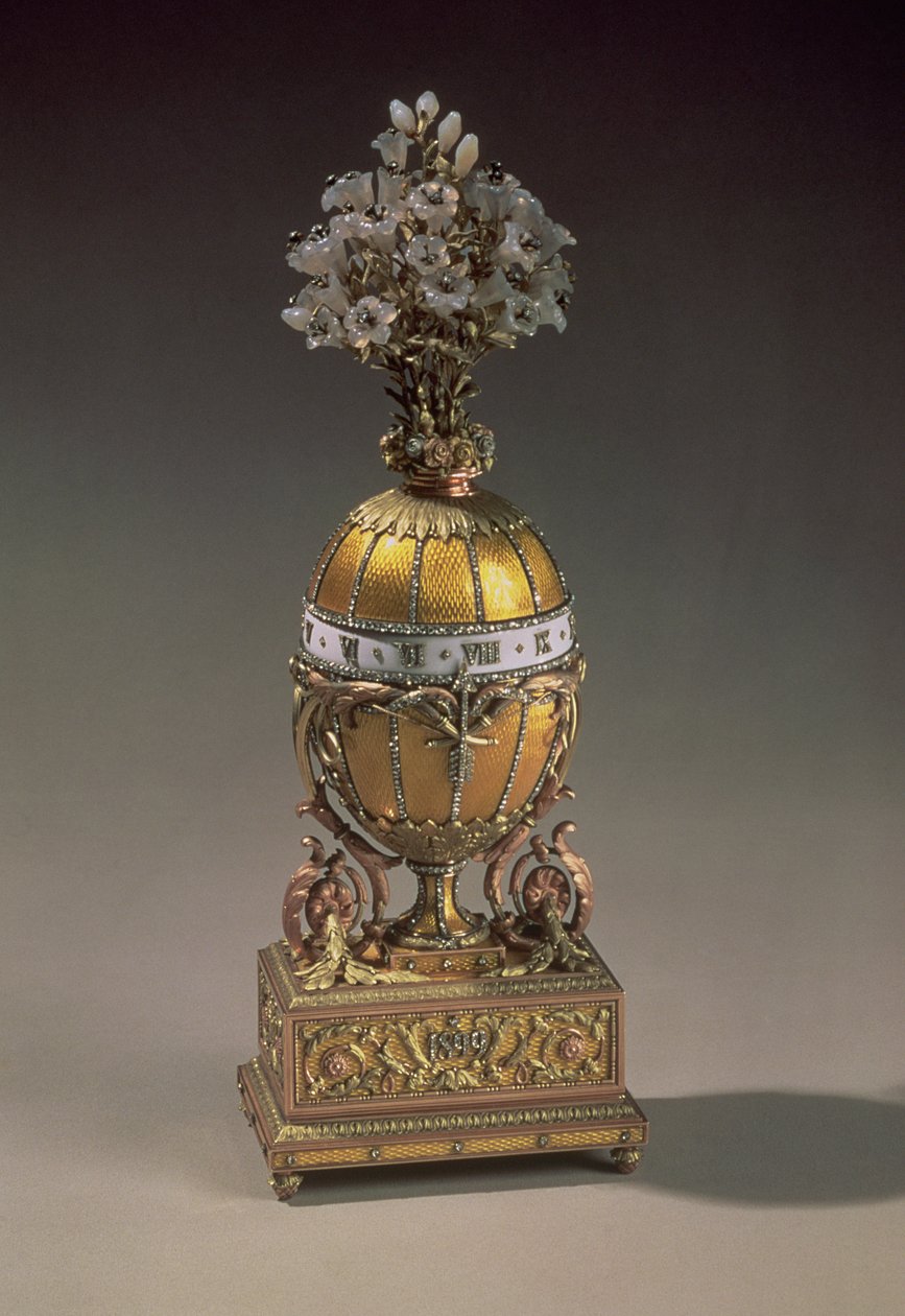 Œuf de Pâques en forme de vase contenant des fleurs, 1899 - Carl Fabergé