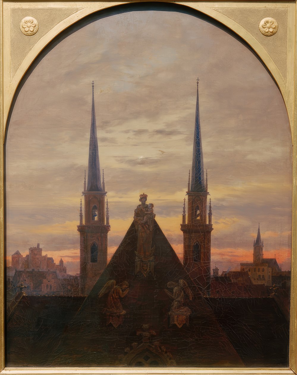 Ville au crépuscule - Carl Gustav Carus