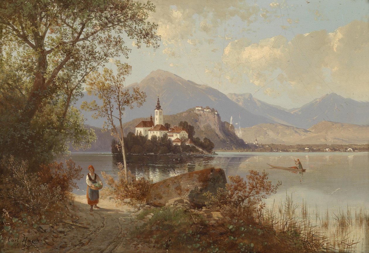 Vue sur le lac de Bled - Carl Hasch