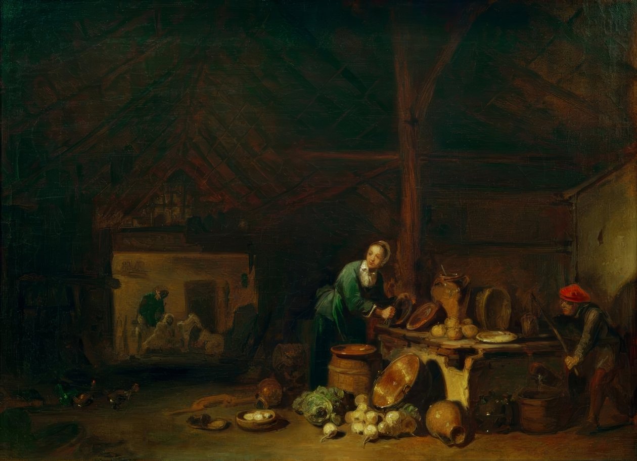 Intérieur de cuisine - Carl Spitzweg