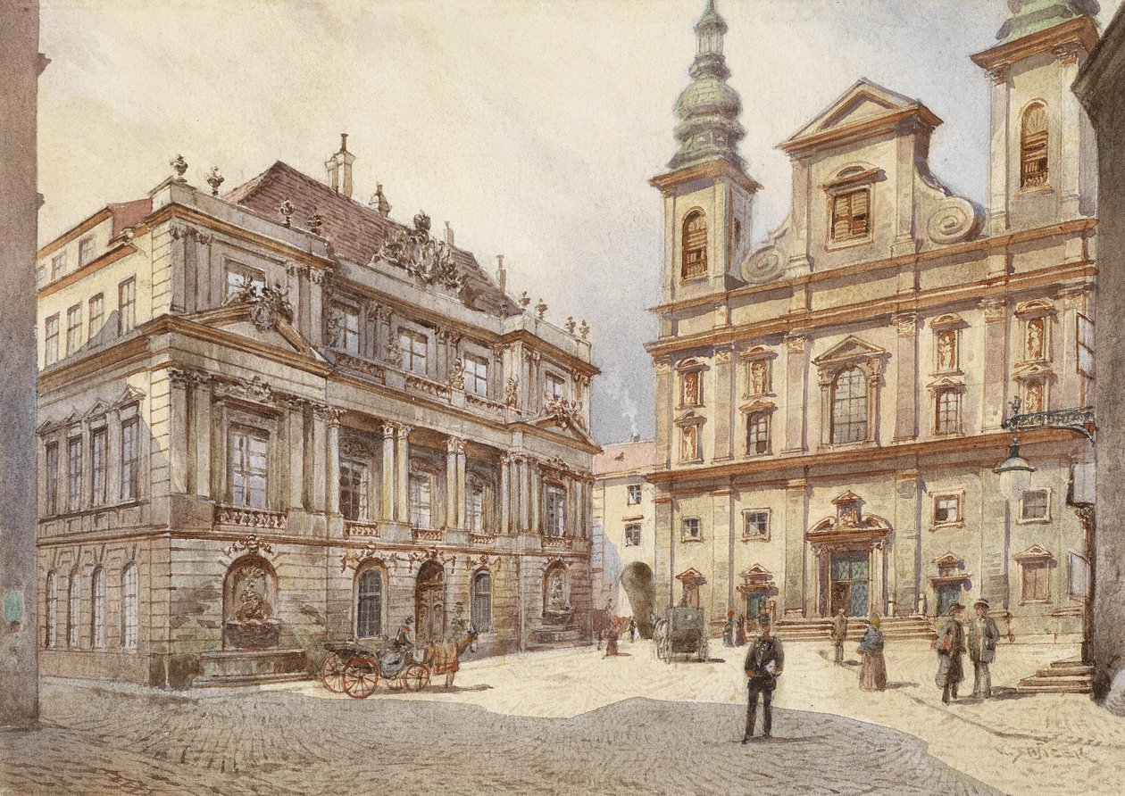 Vienne, église des Jésuites et ancienne université - Carl Wenzel Zajicek