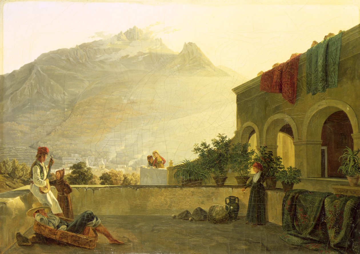 La sentinelle à Ischia, 1829 - Carl Wilhelm Goetzloff