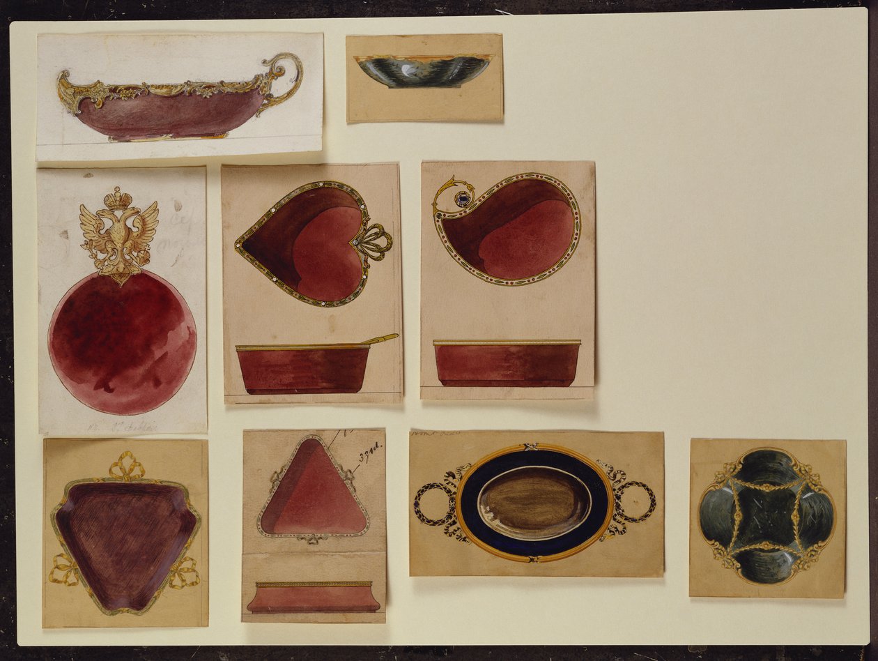 Collection de dessins de plats, Maison de Carl Fabergé - Carl Fabergé