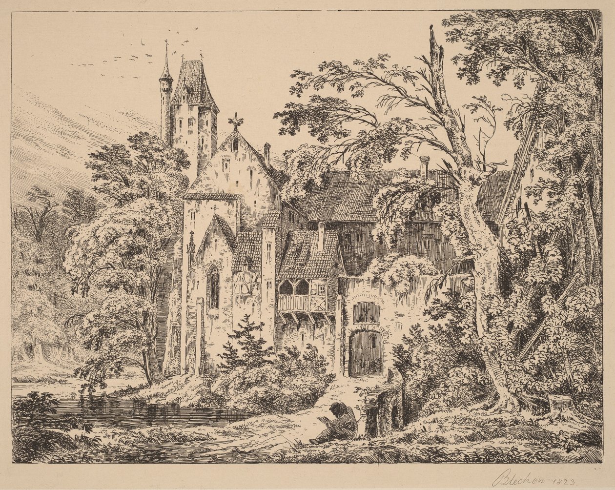 Le monastère dans la forêt - Carl Blechen