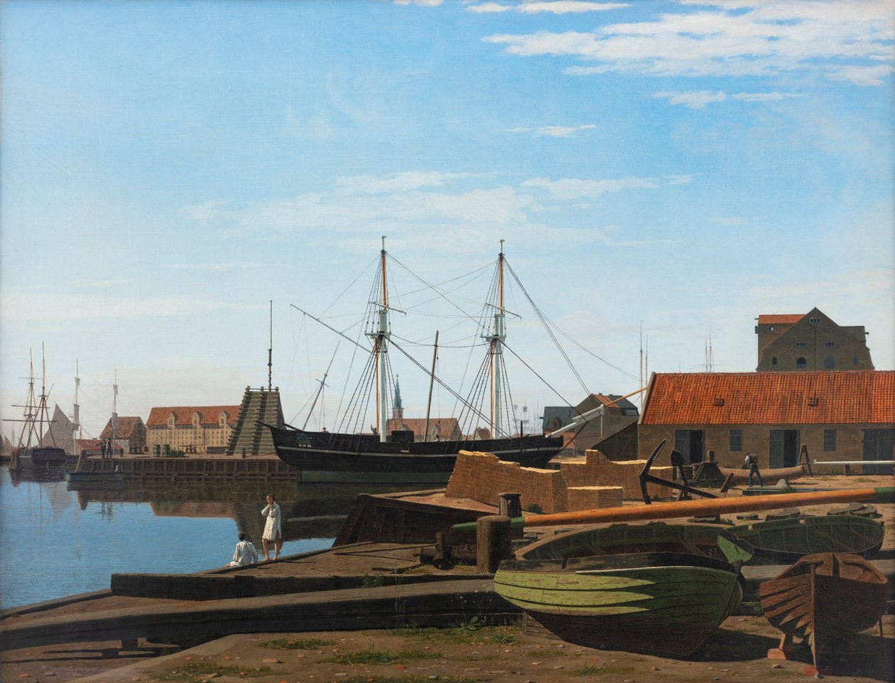 Vue de la place Larsen près du port de Copenhague - Carl Dahl