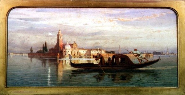 Sur la lagune vénitienne - Carl Friedrich Heinrich Werner