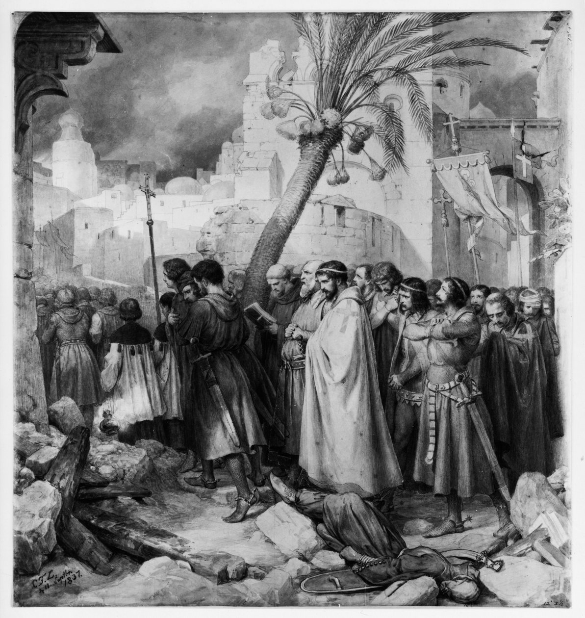 La procession des croisés à Jérusalem en 1099 - Carl Friedrich Lessing