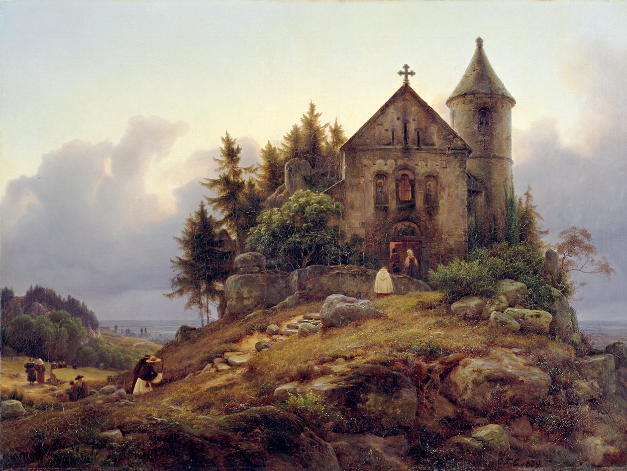 La chapelle dans la forêt - Carl Friedrich Lessing