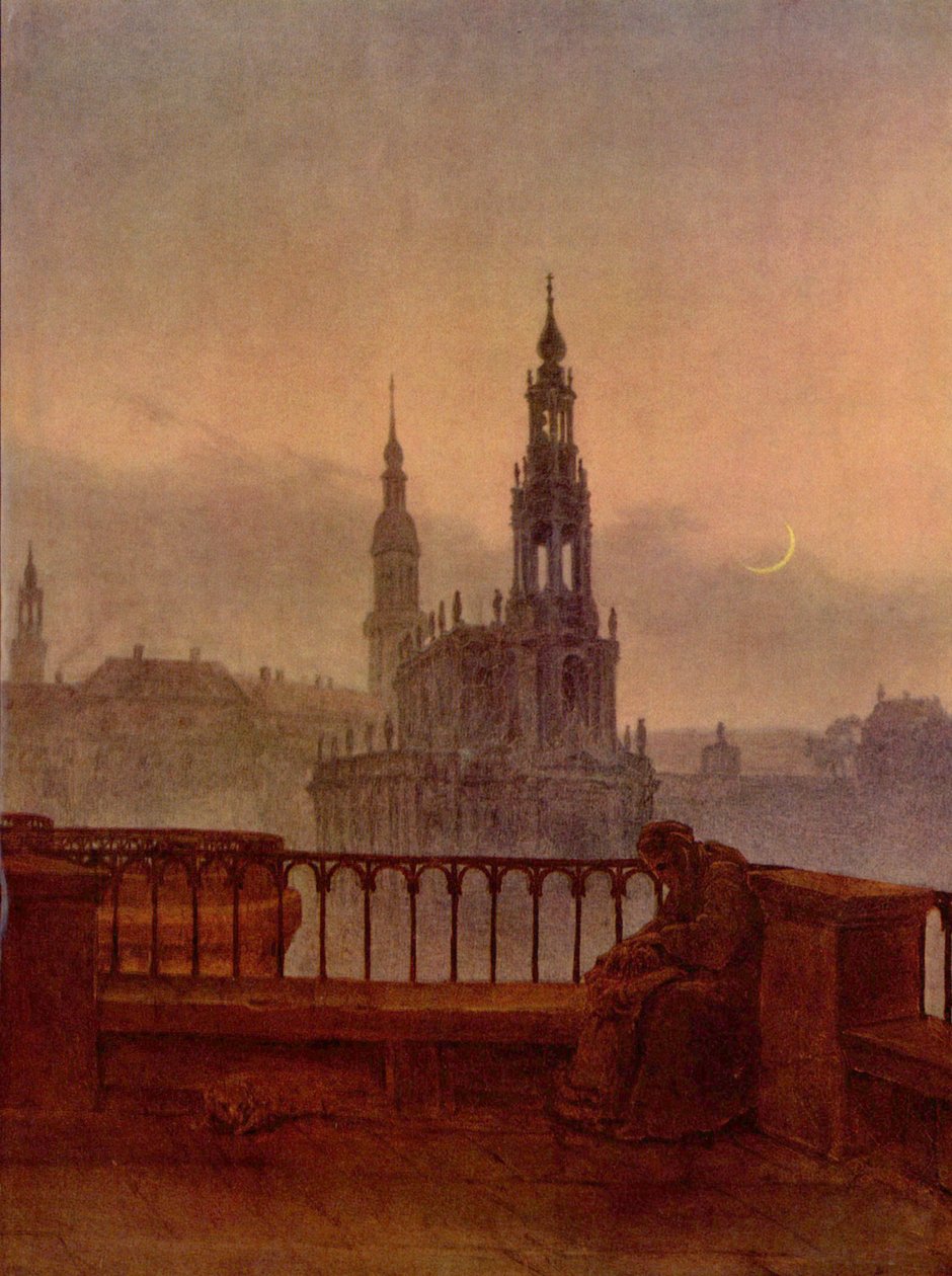 French : Vue de Dresde depuis la terrasse de Brühl View of Dresden from Brühl