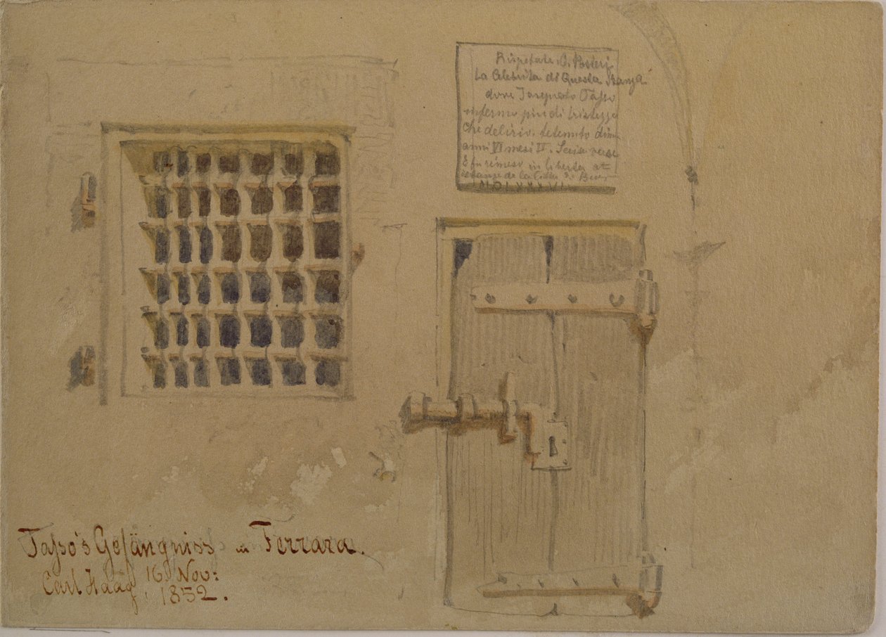 La prison de Jasso à Ferrare, 1852 - Carl Haag