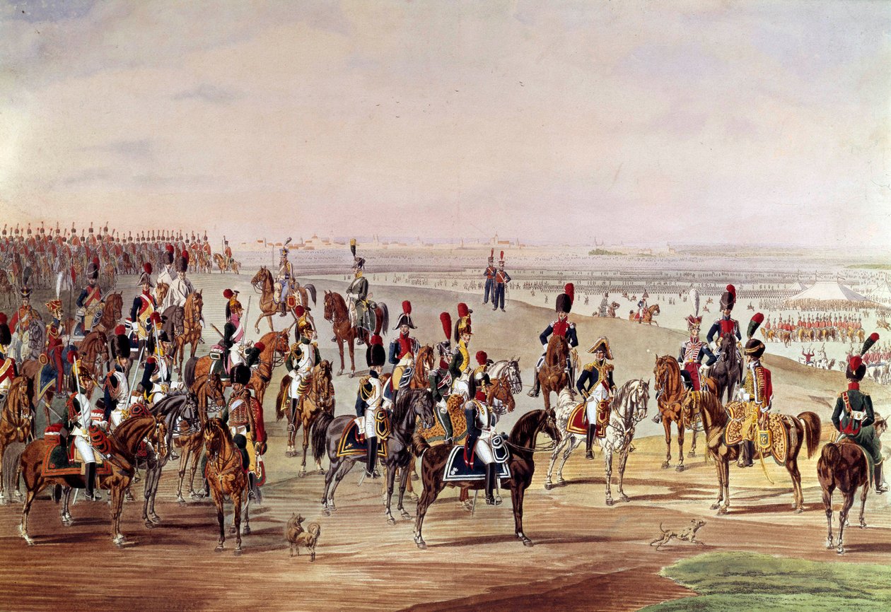 Vue générale de la cavalerie française, vers 1809 Illustration de Carl-Heinrich Rahl (1779-1843) d