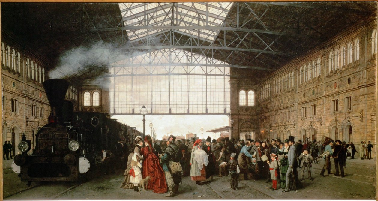 La nouvelle gare du Nord-Ouest à Vienne. Pétrole ... - Carl Karger