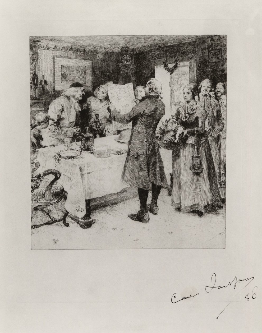 « La fête joyeuse ». Illustration du poème d