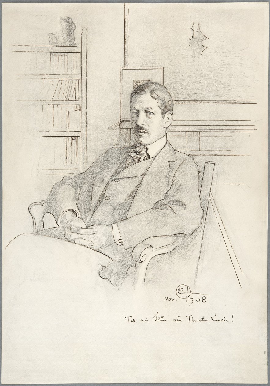 Portait of Thorsten Laurin - Carl Larsson