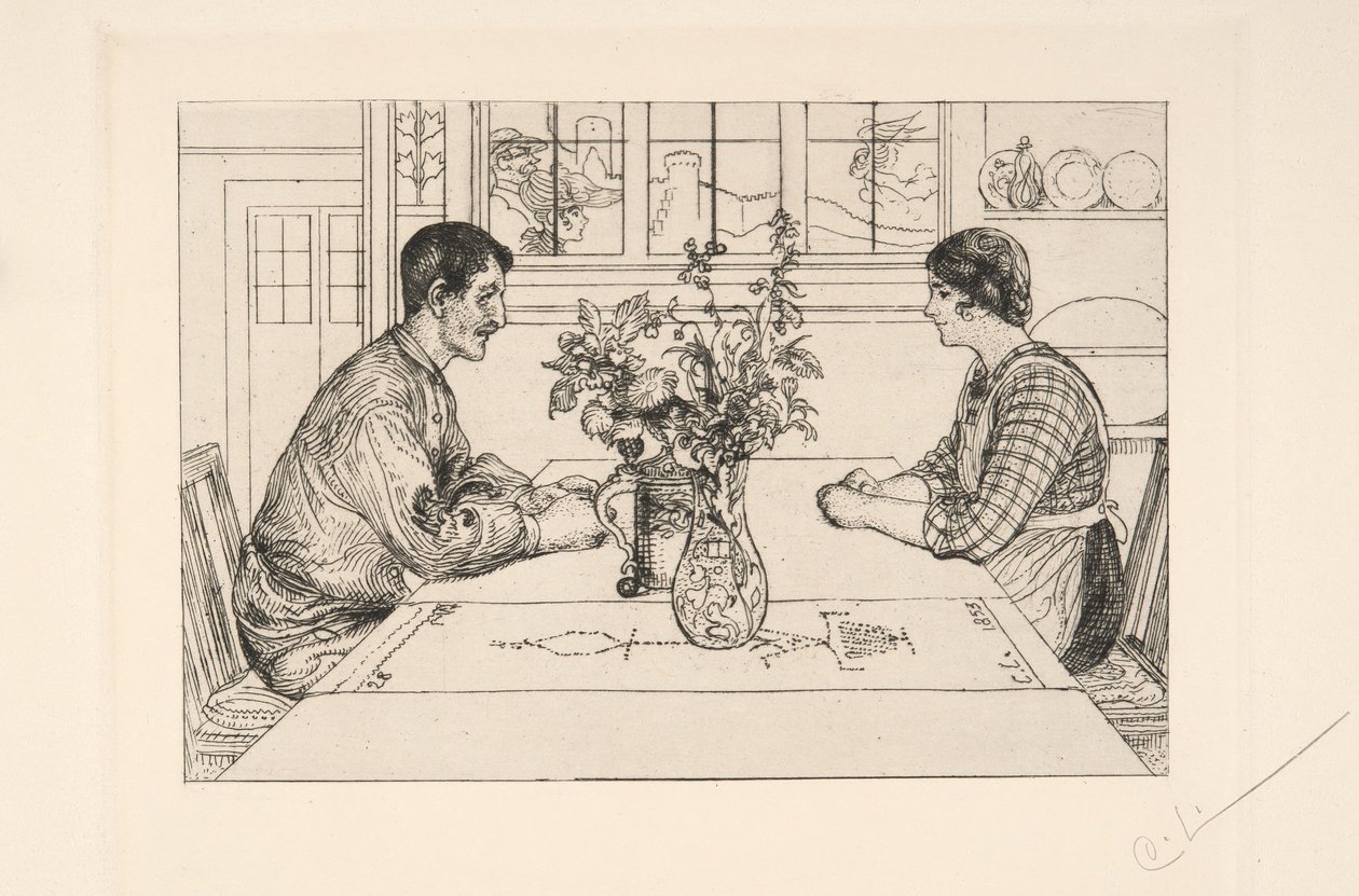 Autoportrait en graveur - Carl Larsson