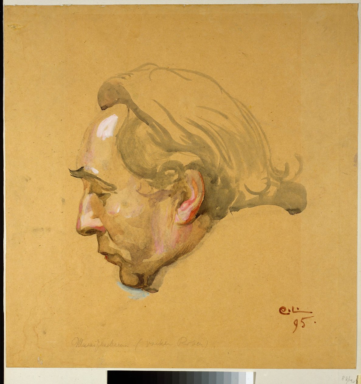 La fresque de Sergel. Étude pour la tête de Sergel - Carl Larsson