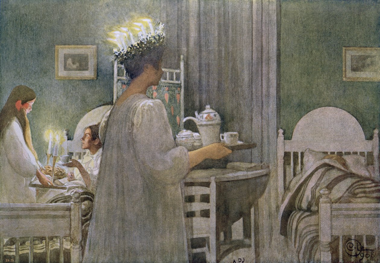 La fête de Sainte-Lucie le 13 décembre - Carl Larsson