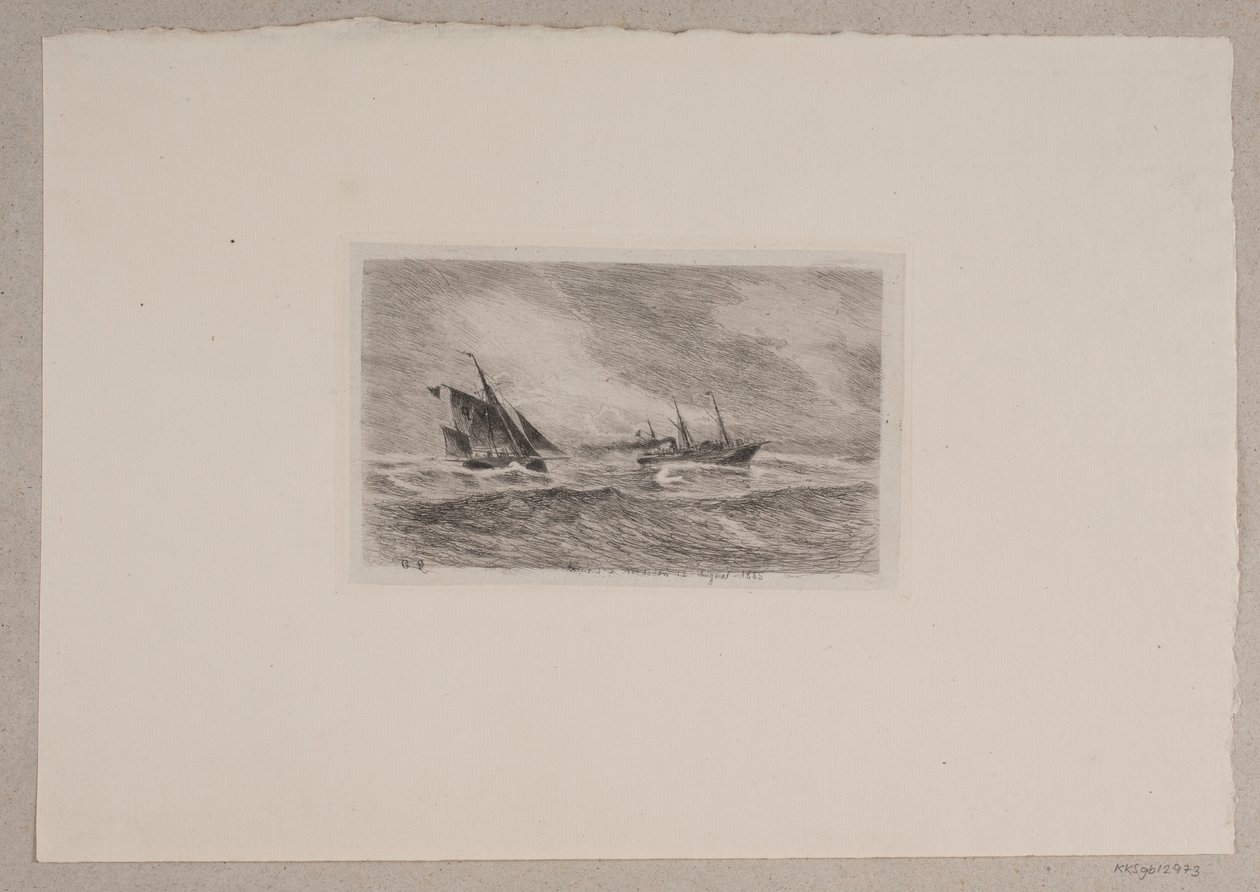 Tempête en mer du Nord. Arcturus reçoit un pilote - Carl Locher