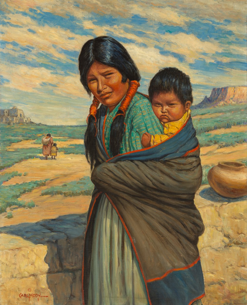 Mère et enfant Hopi - Carl Moon