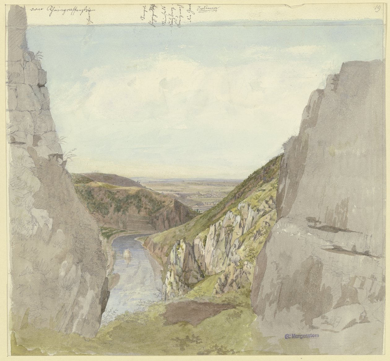 Vue depuis le Rheingrafenstein sur la vallée de la Nahe - Carl Morgenstern