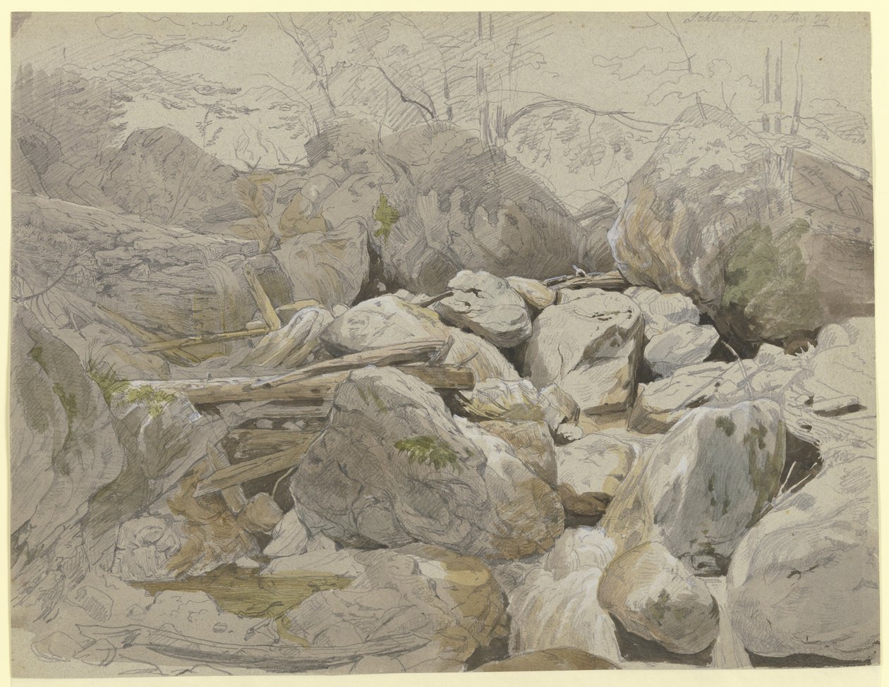 Cascade entre des blocs rocheux - Carl Morgenstern
