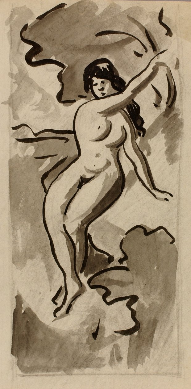 Femme nue assise - Carl Newman