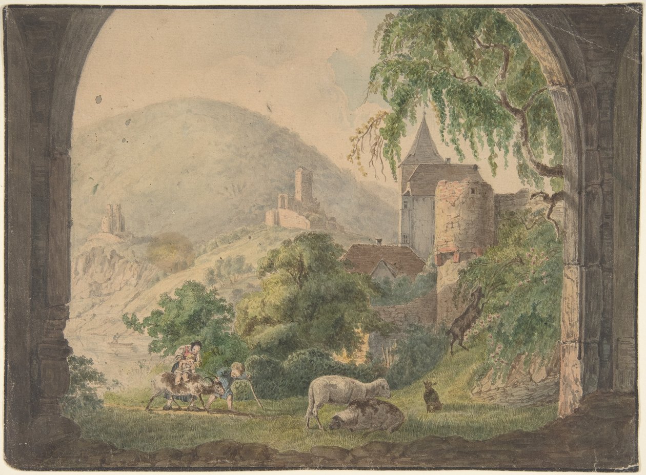 Les quatre châteaux de Neckarsteinach - Carl Philipp Fohr