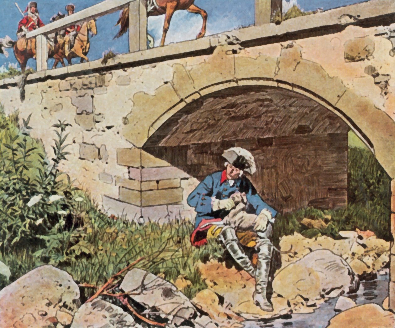 Frédéric le Grand échappe à la capture - Carl Rochling