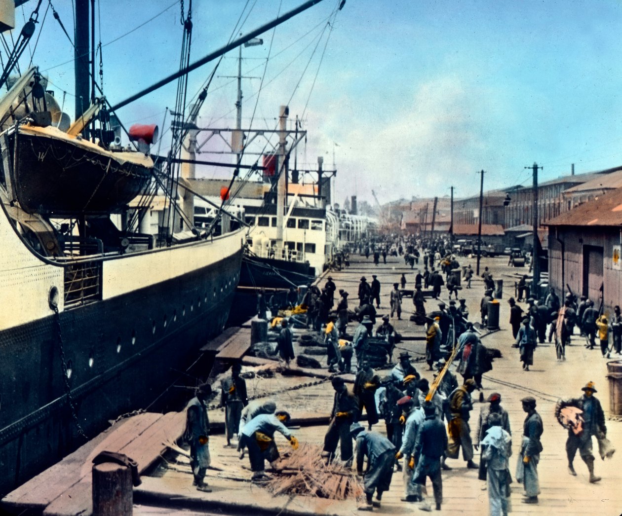 Japon, préfecture de Kanagawa, région de Kanto, le port de Yokohama, date de l