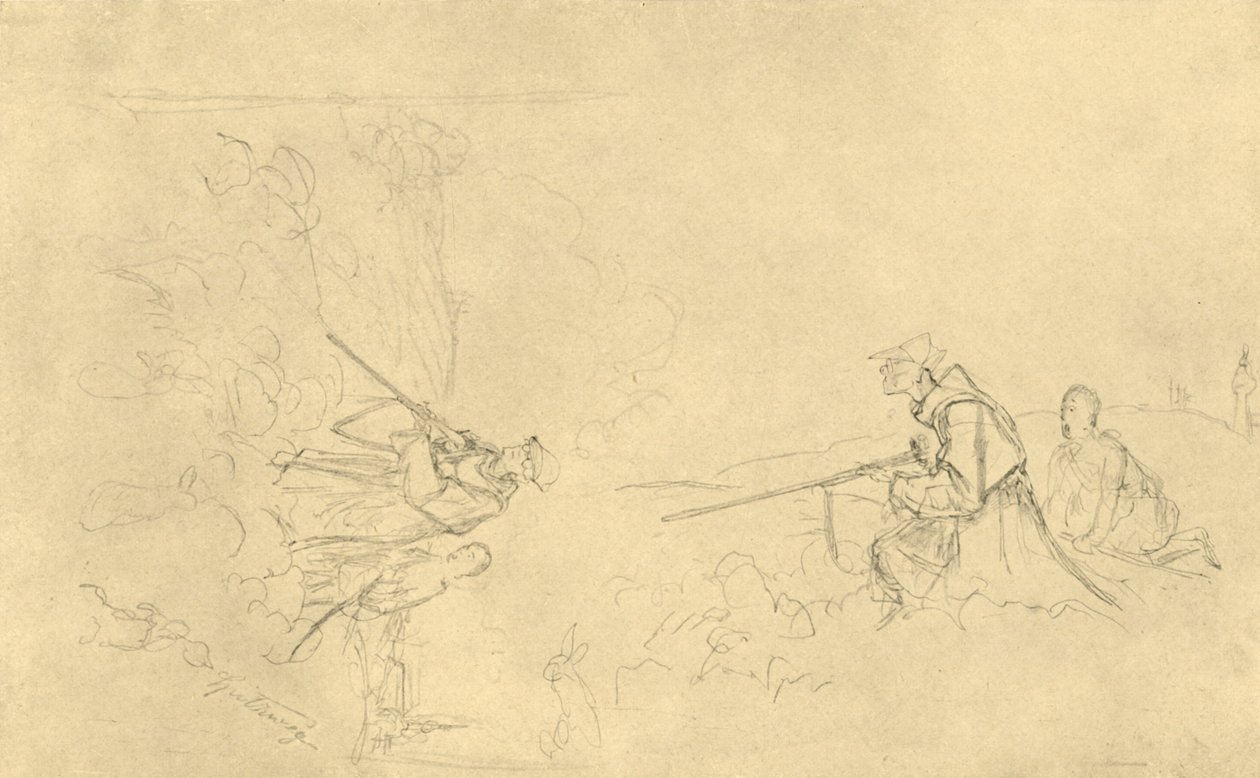 Der Sonntagsjäger, milieu-fin du 19ème siècle, vers 1924 - Carl Spitzweg