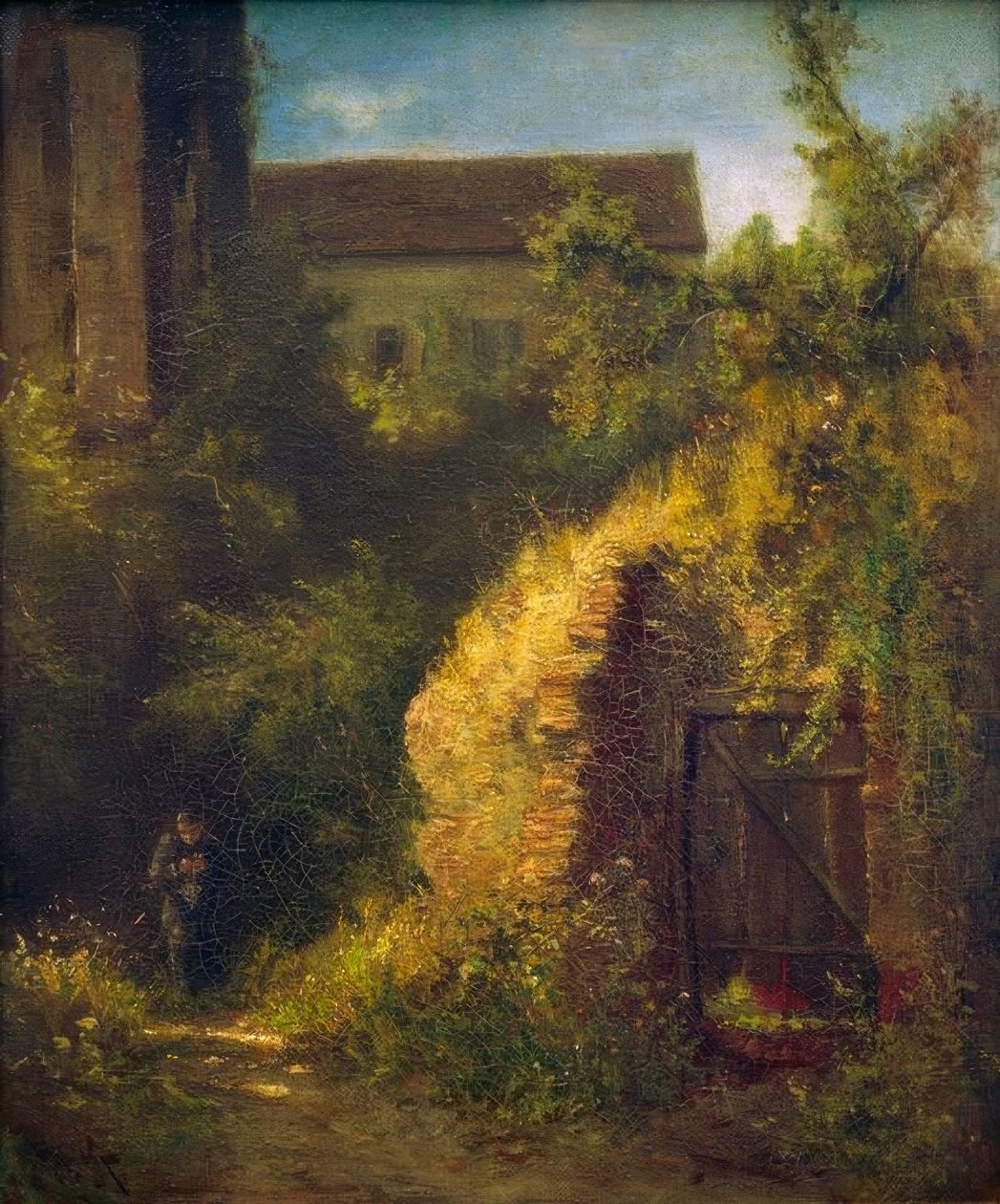 Moine tricotant à l