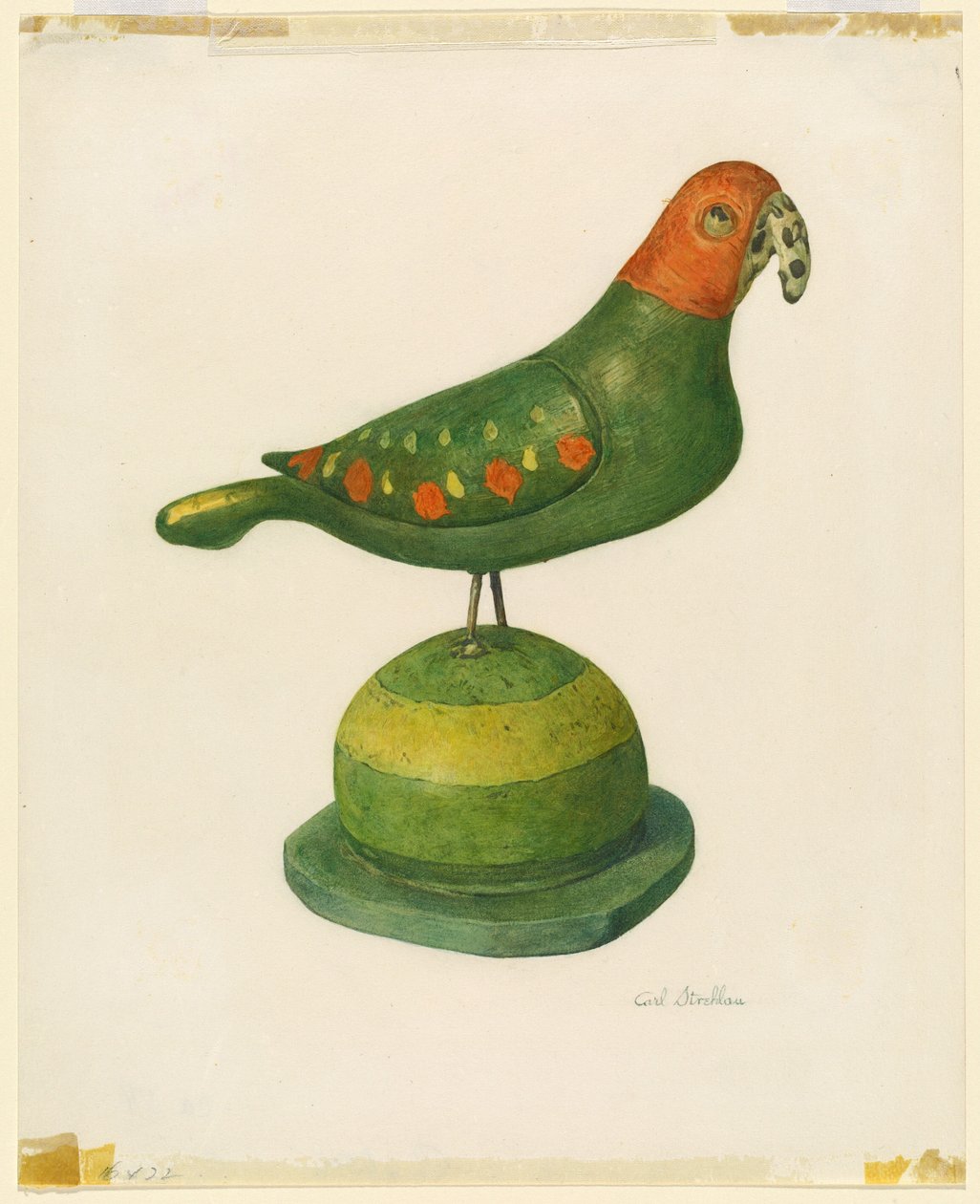 Oiseau sculpté allemand de Pennsylvanie - Carl Strehlau