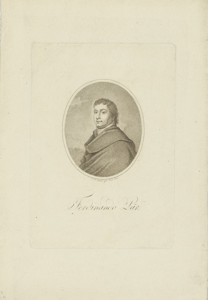 Portrait de Ferdinando Paer - Carl Traugott Riedel