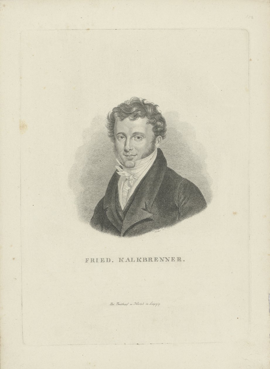 Portrait du compositeur Friedrich Kalkbrenner 1785-1849, vers 1821 - Carl Traugott Riedel