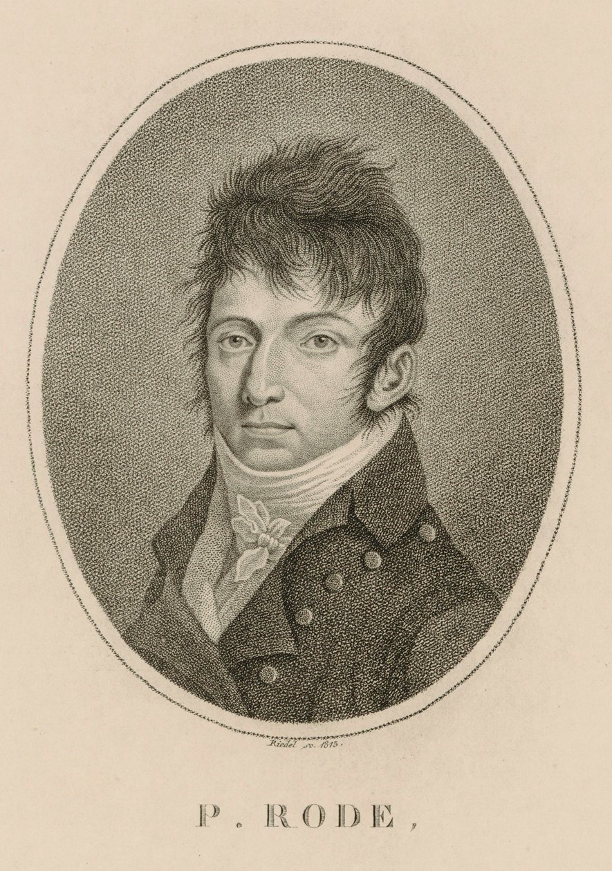 Portrait du compositeur Pierre Jacques Joseph Rode - Carl Traugott Riedel