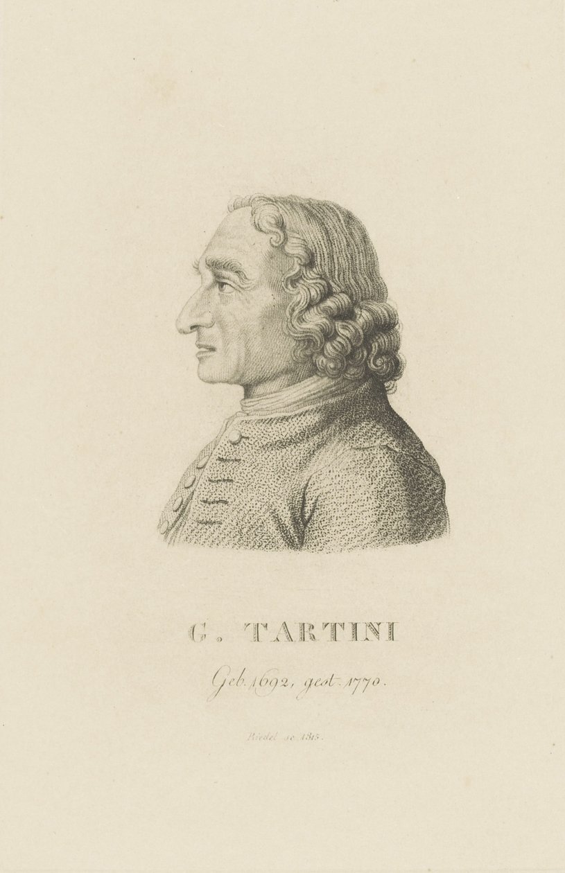 Portrait du violoniste et compositeur Giuseppe Tartini 1692-1770, 1815 - Carl Traugott Riedel