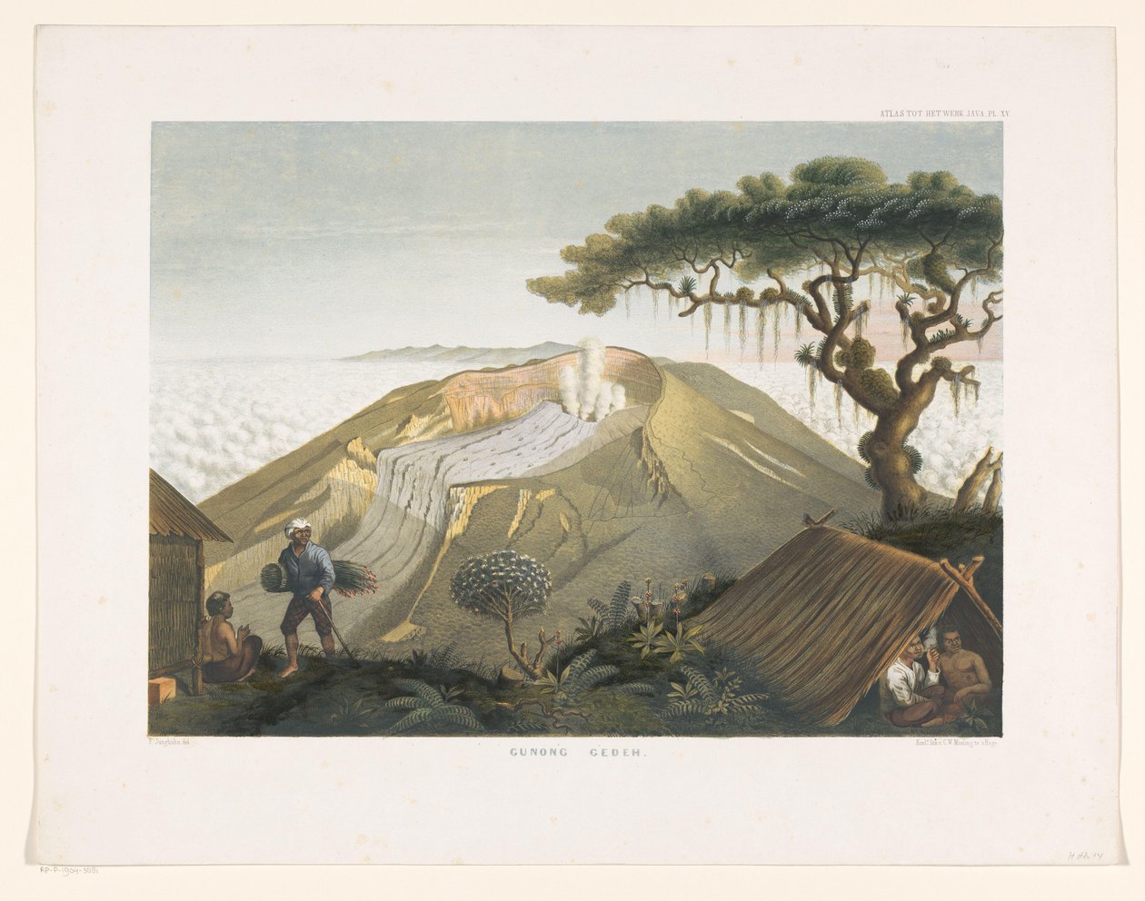 Volcan Gede à Java-Ouest - Carl Wilhelm Mieling (possibly)