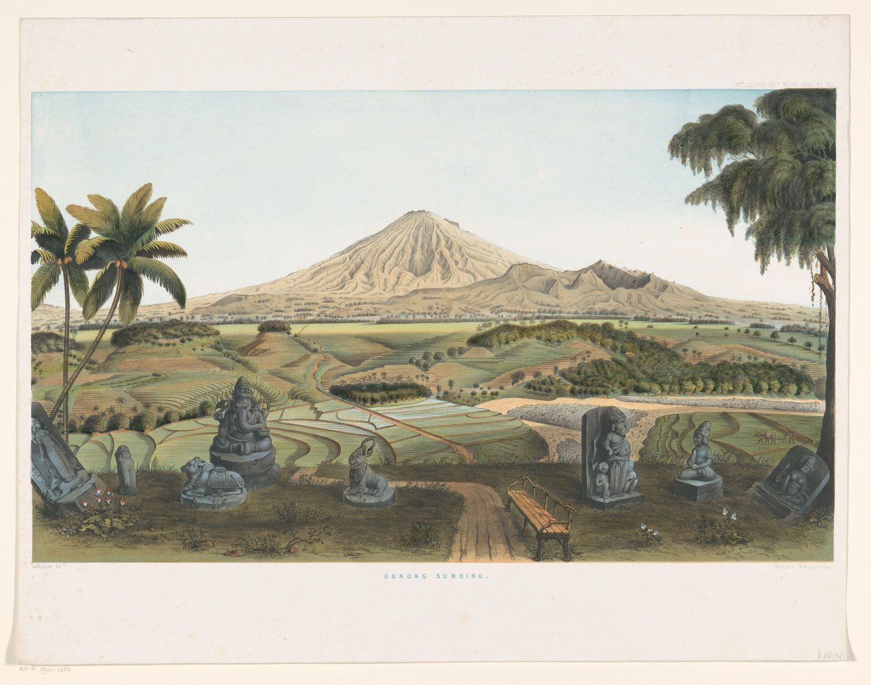 Volcan Sumbing à Java - Carl Wilhelm Mieling (possibly)