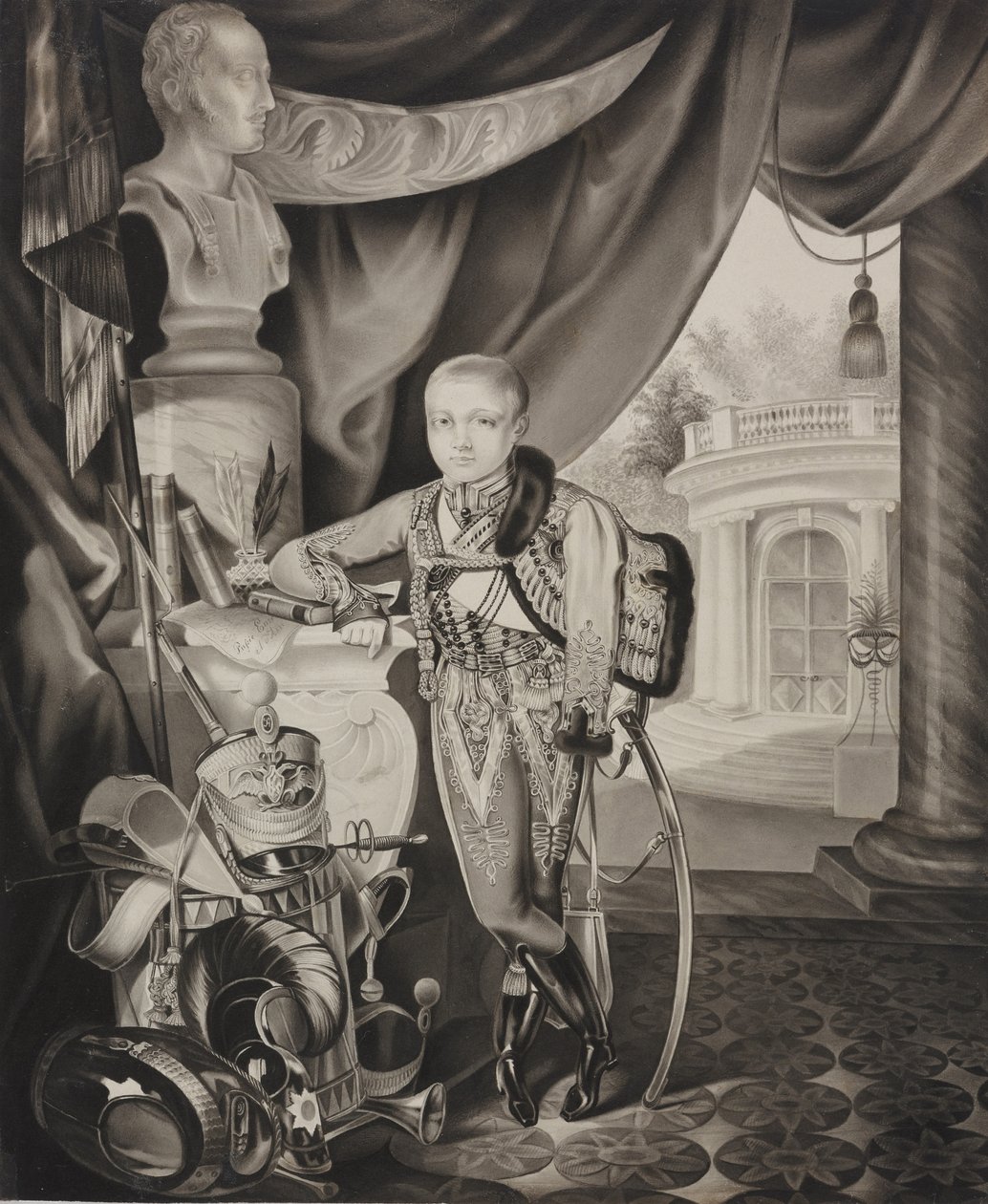 Portrait du prince héritier Alexandre Nikolaïevitch 1818-1881, 1827 - Carl von Hampeln