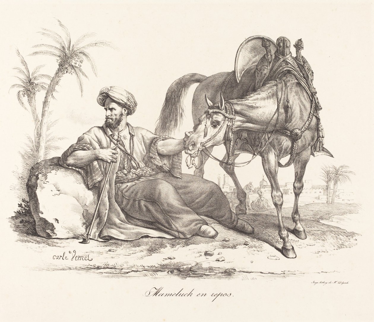 Un mamelouk se reposant - Carle Vernet