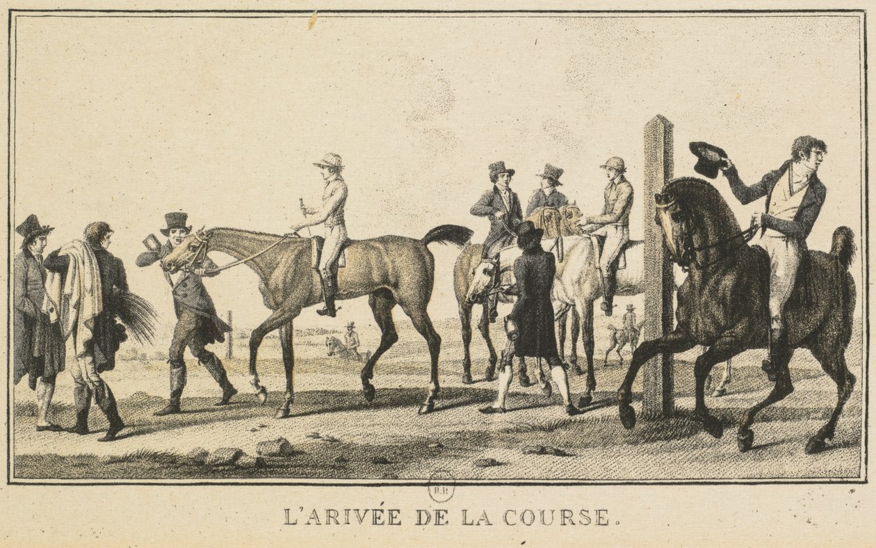 Scènes de course : Un cheval arrivant à la course - Carle Vernet