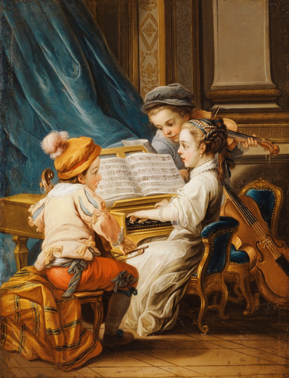 Les quatre arts - Musique - Carle van Loo