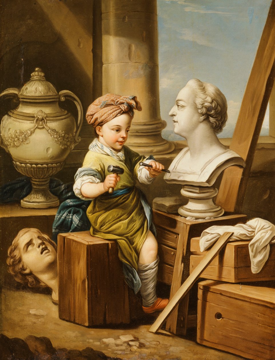 Les quatre arts - Sculpture - Carle van Loo