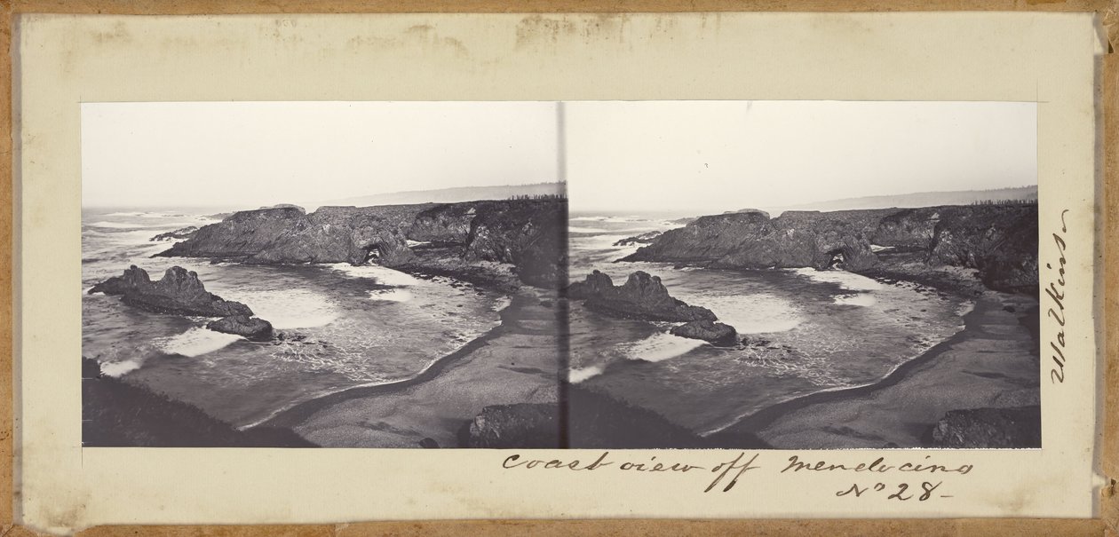(Vue côtière au large de Mendocino) - Carleton E. Watkins