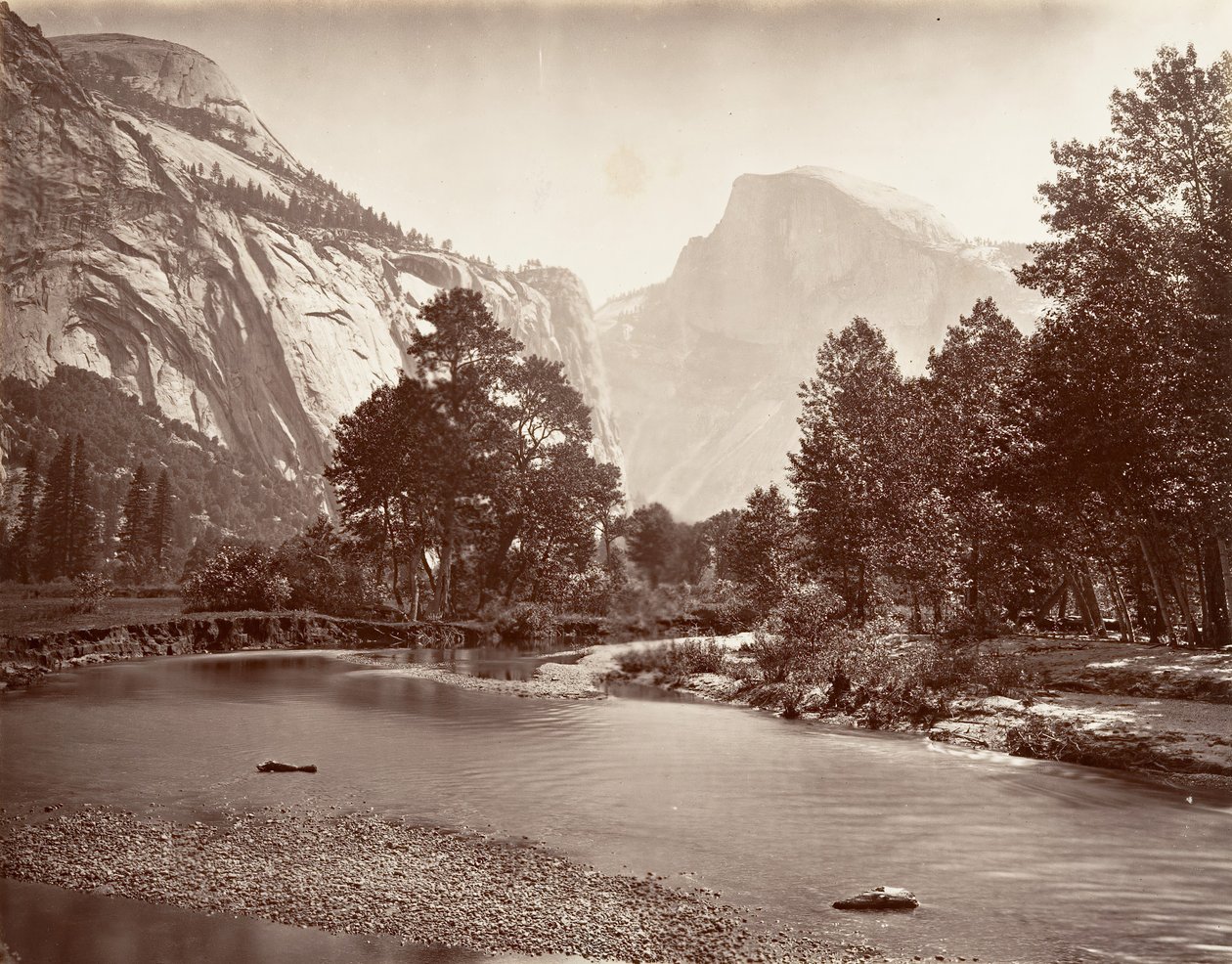 North and South Dome, Yosemite - Carleton E. Watkins.