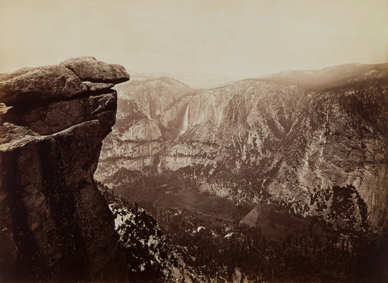 Chutes de Yosemite depuis Glacier Point - Carleton E. Watkins