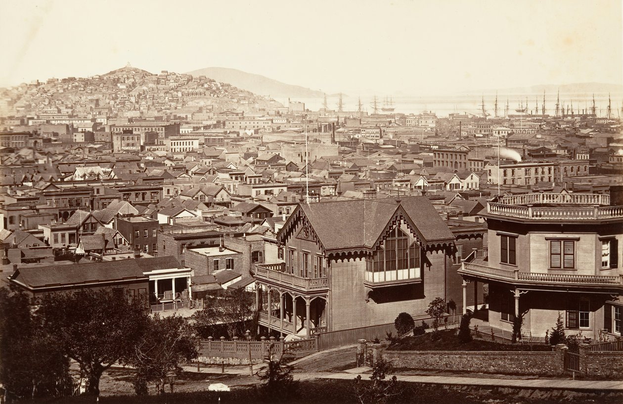 San Francisco, depuis Rincon Hill, 1864, imprimé ca. 1876 - Carleton Emmons Watkins