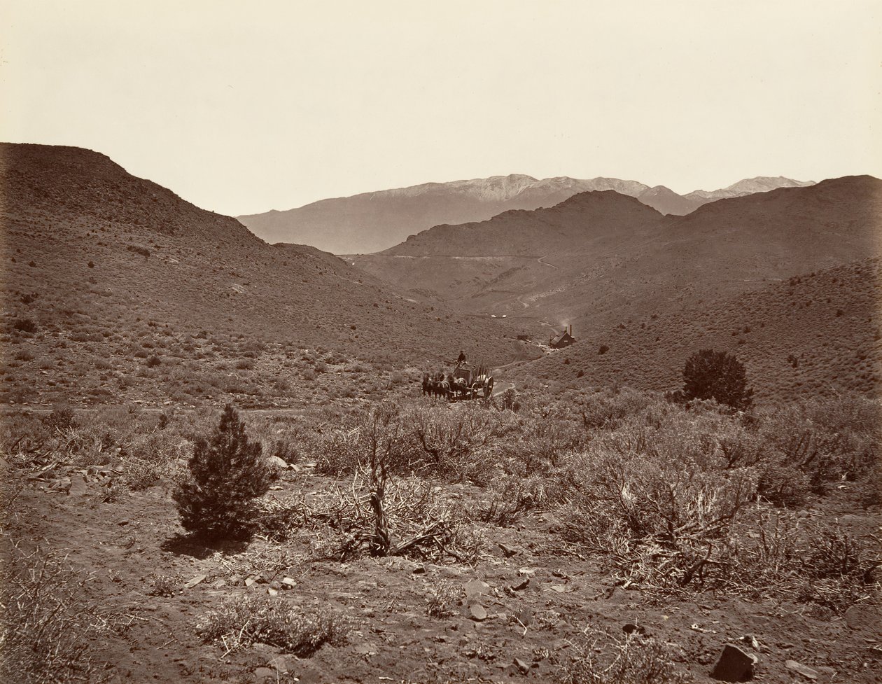 Route du tunnel de Sutro vers Virginia City - Carleton Emmons Watkins