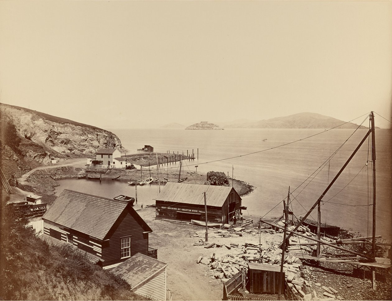 Alcatraz, vu de North Point - Carleton Watkins